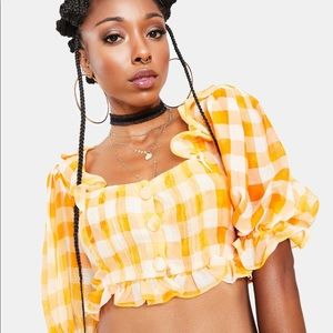 For Love & Lemons Mimosa Top M NWT